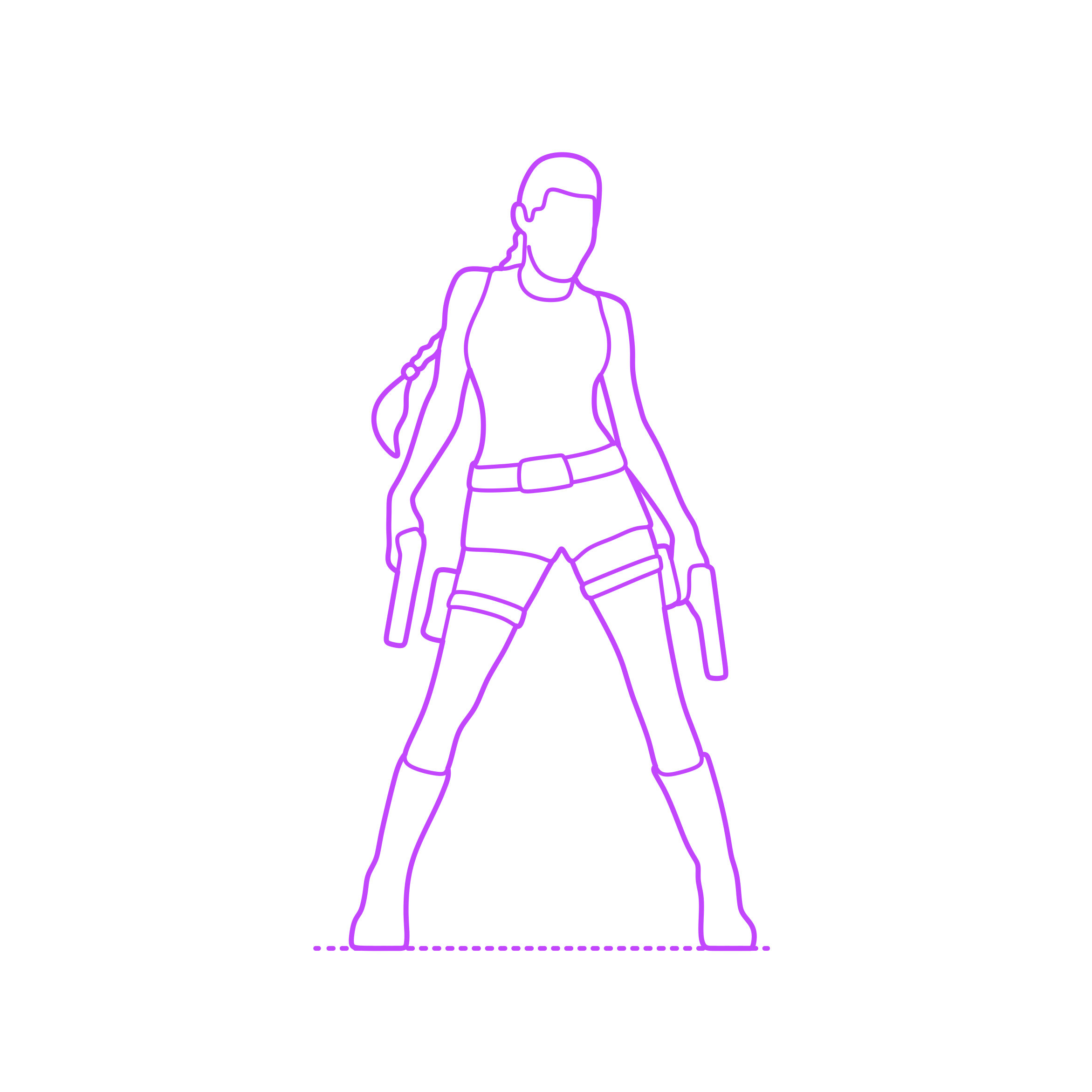 Pop Culture Adventurers Lara Croft Jolie Outline Svg File Free Vectors